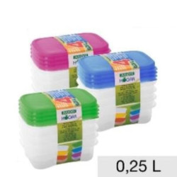 FIAMBRERA JUYPAL RECTANGULAR 0,25 L LOTE 4 U