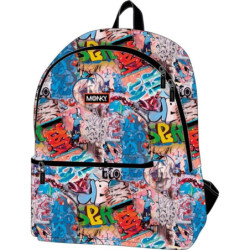 MOCHILA MONKY 41 CM CON BOLSILLO STREET