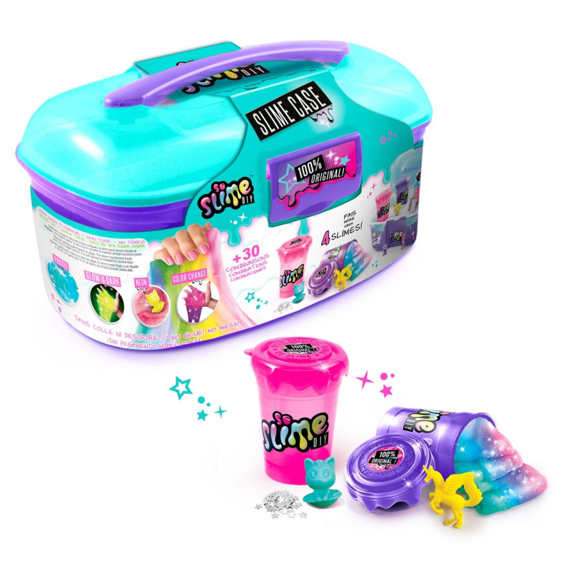 MALETIN CON 4 SLIME Y ACCESORIOS