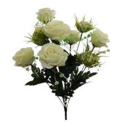 RAMO ROSAS PROTEAS BLANCO