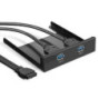 PANEL FRONTAL 3,5" HUB 2 PUERTOS USB 3.0 Y CONECTO