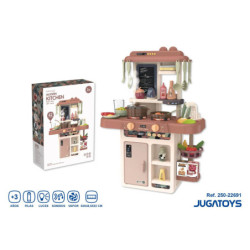 COCINA CHEF 64 PIEZAS CON LUZ SONIDO AGUA Y VAPOR