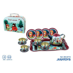 JUEGO DE TE METAL MALETIN ANIMALES