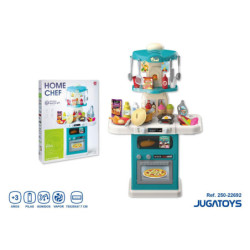 COCINA CHEF 64 PIEZAS CON LUZ SONIDO AGUA Y VAPOR