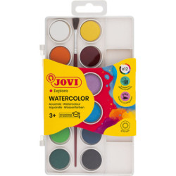 ACUARELAS JOVI 12 COLORES CON PINCEL