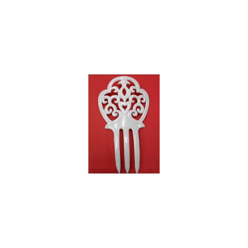 PEINETA PLASTICO BLANCA