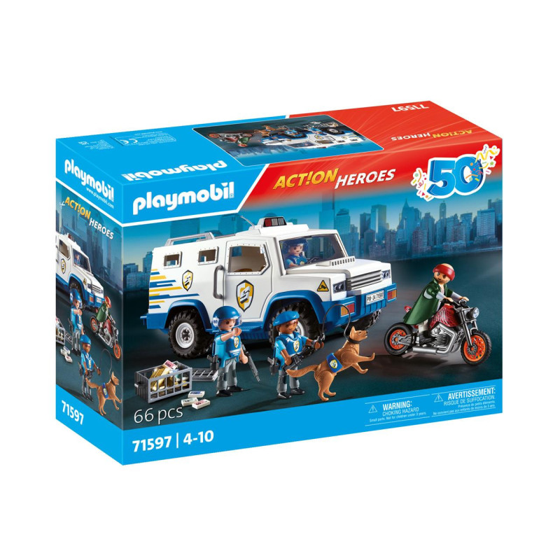 PLAYMOBIL ACTION 71418 TRANSPORTE DINERO POLICIA
