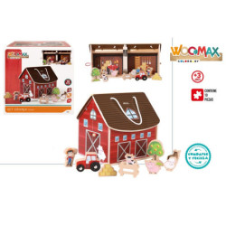 GRANJA MADERA WOOMAX CON FIGURAS