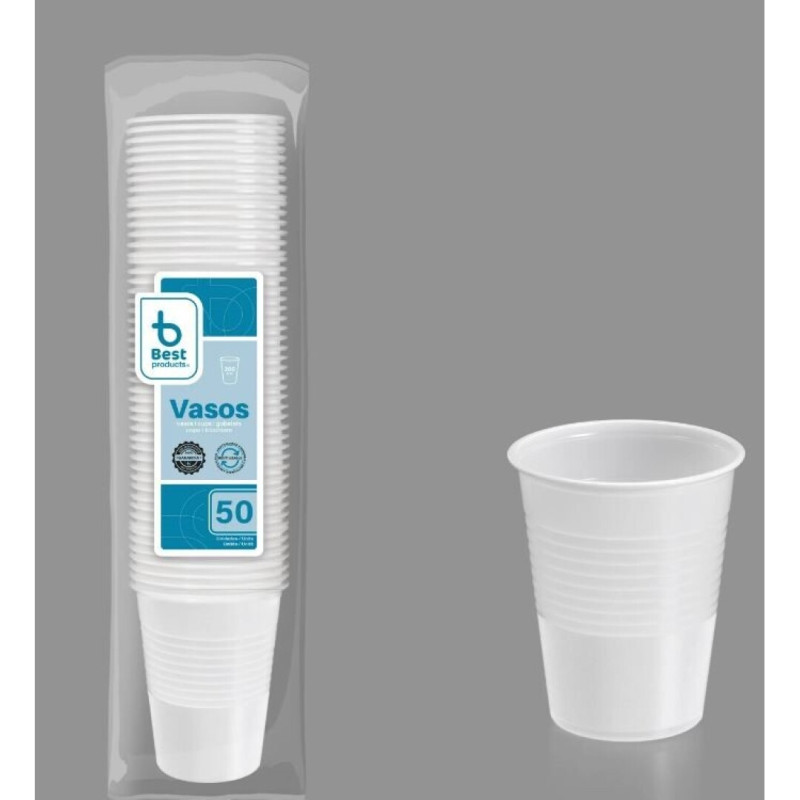 DESECHABLES VASO BLANCO 200 CC BOLSA 50 UNIDADES