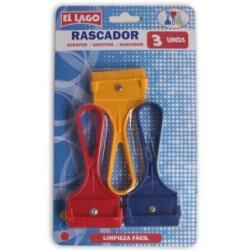 RASCAVIDRIOS PLASTICO BLISTER 3 UNIDADES
