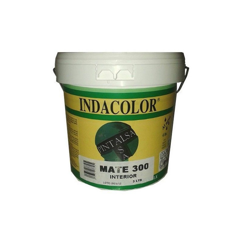 PINTURA PLASTICA INDACOLOR MATE 300 3 LITROS