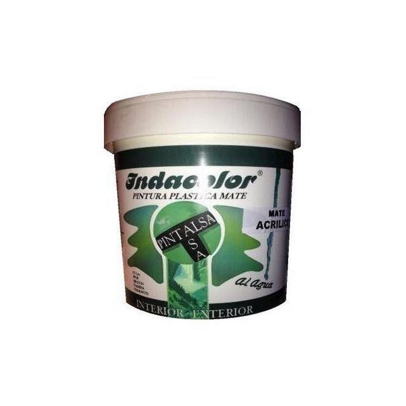 PINTURA PLASTICA INDACOLOR MATE ACRILICO  3 L