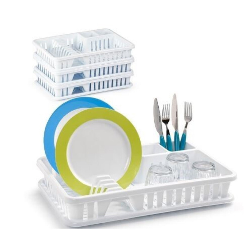 ESCURREPLATOS VENECIA 45x29,7x8 CM BLANCO