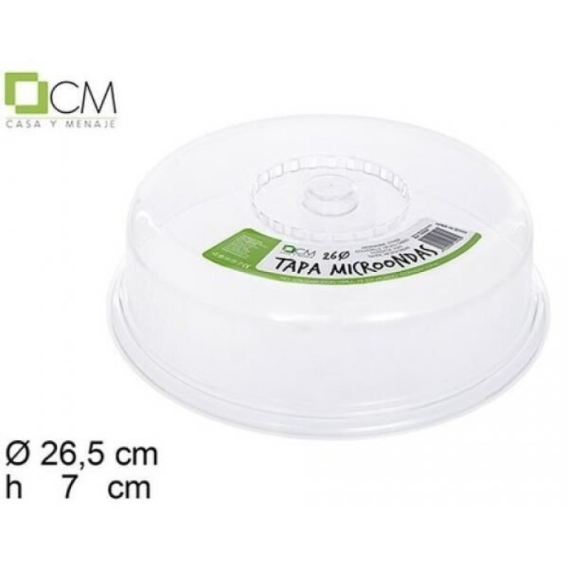 TAPA PLASTICO MICROONDAS 26 CM