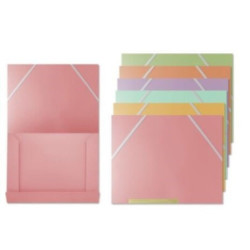 CARPETA PLASTICO PASTEL A4 SOLAPAS