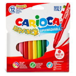 ROTULADOR CARIOCA  JUMBO BRAVO 12 UNIDADES