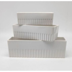 JARDINERA  CERÁMICA BLANCA 18x7x6 CM