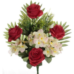 RAMO ENCARADO ROSA HORTENSIA  ROJO 7664