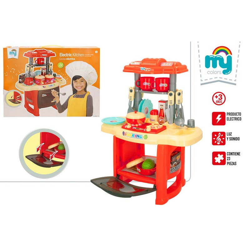 COCINA MY HOME CON LUZ SONIDO Y ACCESORIOS