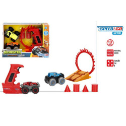 LANZADOR SPEED&GO CON 2 COCHES METAL 8 CM