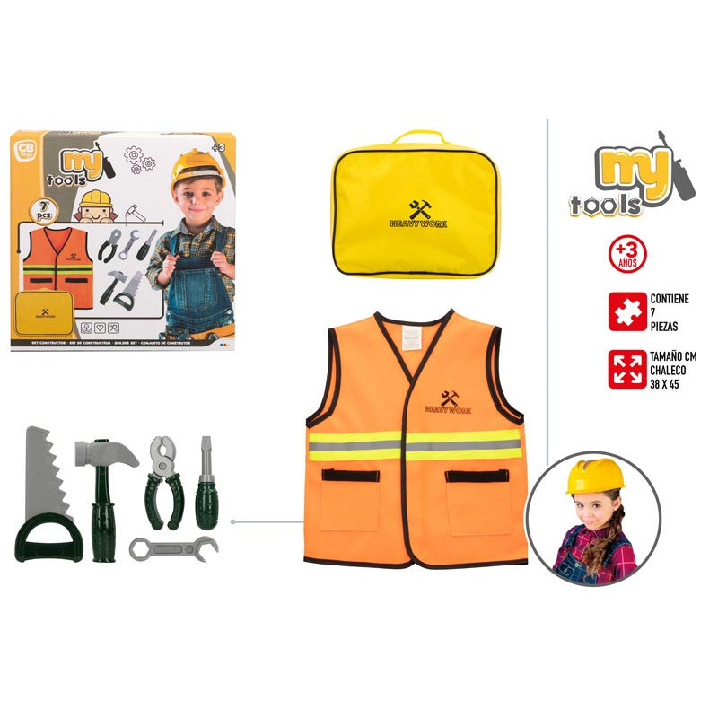 MALETIN Y HERRAMIENTAS MY TOOLS CON CHALECO
