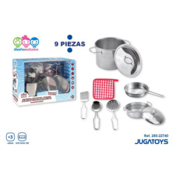 MENAJE COCINA METAL 9 PIEZAS
