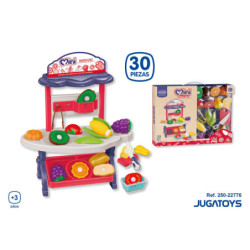 SUPERMERCADO CON FRUTAS PARTIDAS