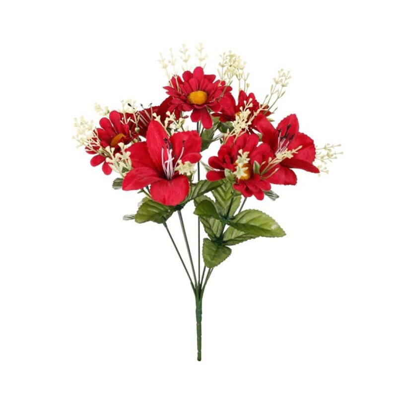 RAMO MINI GERBERA ASTROMELIA ROJO
