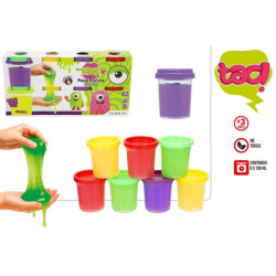 SLIME PACK 8BOTES X 100 G COLORES