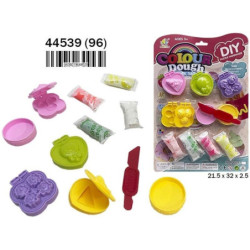 BLISTER 4 PLASTILINA Y MOLDES CON ACCESORIOS