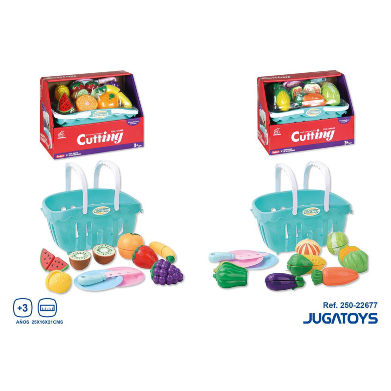 Cesta frutas y verduras partidas 25x16x21cm - Modelos surtidos