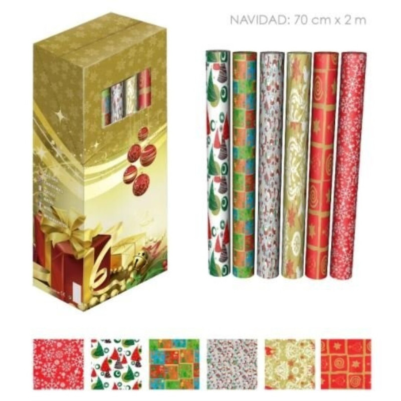 PAPEL REGALO NAVIDAD 0,7X2 M