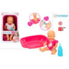 BEBE CB 35 CM CON BIBERON Y BAÑERA