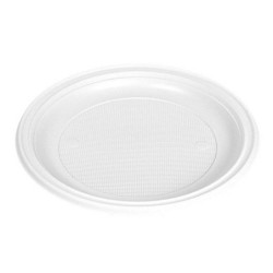 PLATO PLASTICO LLANO 17 CM BOLSA 12 UNIDADES
