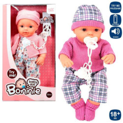 BEBE BONIE 30 CM REBECA DE PUNTO Y 12 SONIDOS
