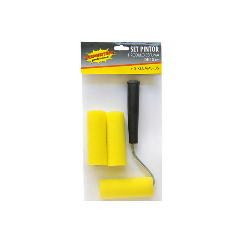 RODILLO ESPUMA 10 CM CON MANGO Y 2 RECAMBIOS