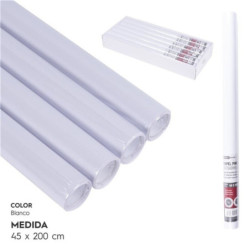 ROLLO PAPEL ADHESIVO 45X200 CM BLANCO