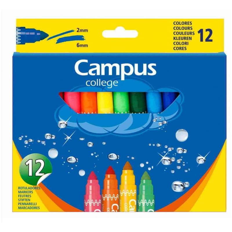 ROTULADOR JUMBO CAMPUS 12 COLORES