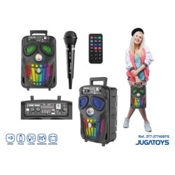 ALTAVOZ CALAVERA FUNKY CON MICRÓFONO Y MANDO A DISTANCIA