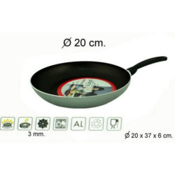 SARTEN PLATEADA 20 CM 3 MM