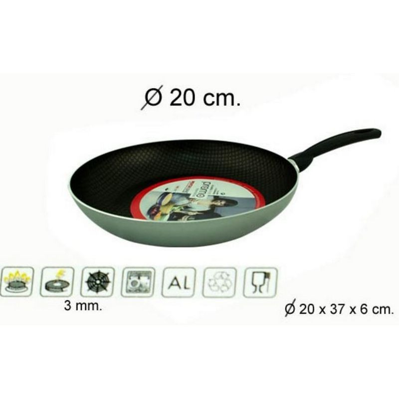 SARTEN PLATEADA 20 CM 3 MM