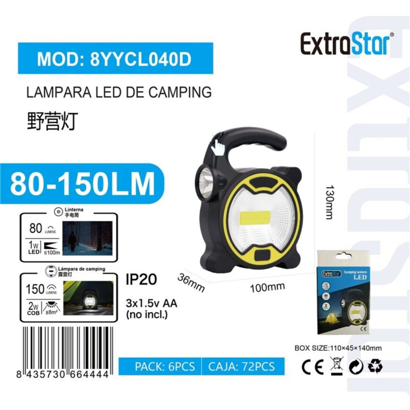 LINTERNA CAMPING EXTRASTAR IP20