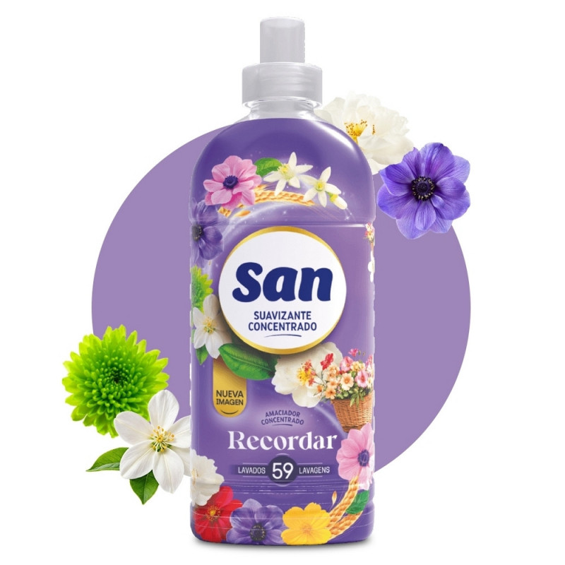 SUAVIZANTE ROPA SAN 59 LAVADOS RECORDAR LILA