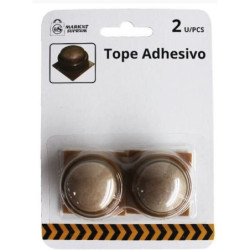 TOPE PUERTA ADHESIVO MARRON BLISTER 2 UNIDADES