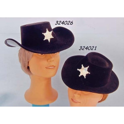 SOMBRERO SHERIFF NIÑO FLOCADO