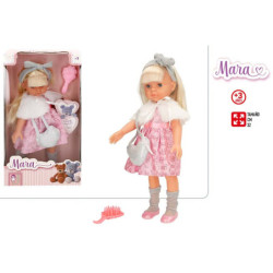 MUÑECA MARA 32 CM CON PEINE