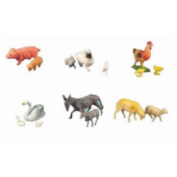 BELEN FIGURA PLASTICO ANIMALES FAMILIAS