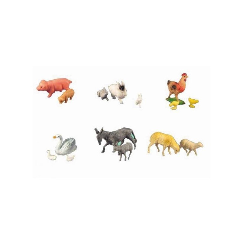 BELEN FIGURA PLASTICO ANIMALES FAMILIAS