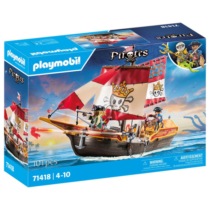 PLAYMOBIL PIRATES 71418 BARCO PIRATA
