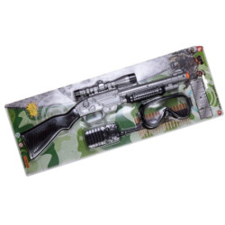 BLISTER RIFLE SUBMACHINE GUN CON ACCESORIOS